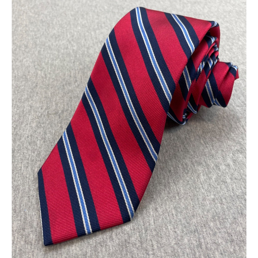 Jos A Bank Tie Mens Striped 100% Silk Classic 3 1/4" Wide 60" Long Travelers